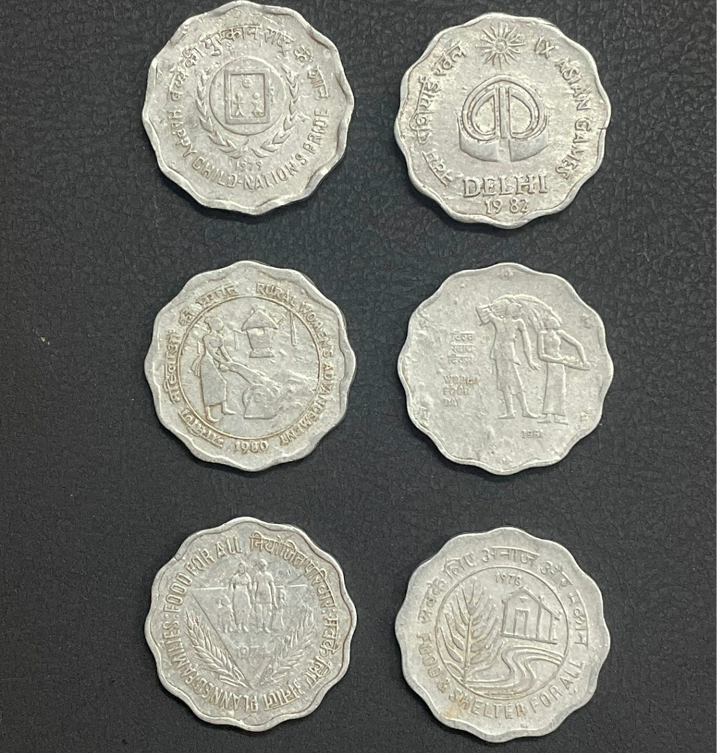 10 Paise Commemorative coins (6 different)