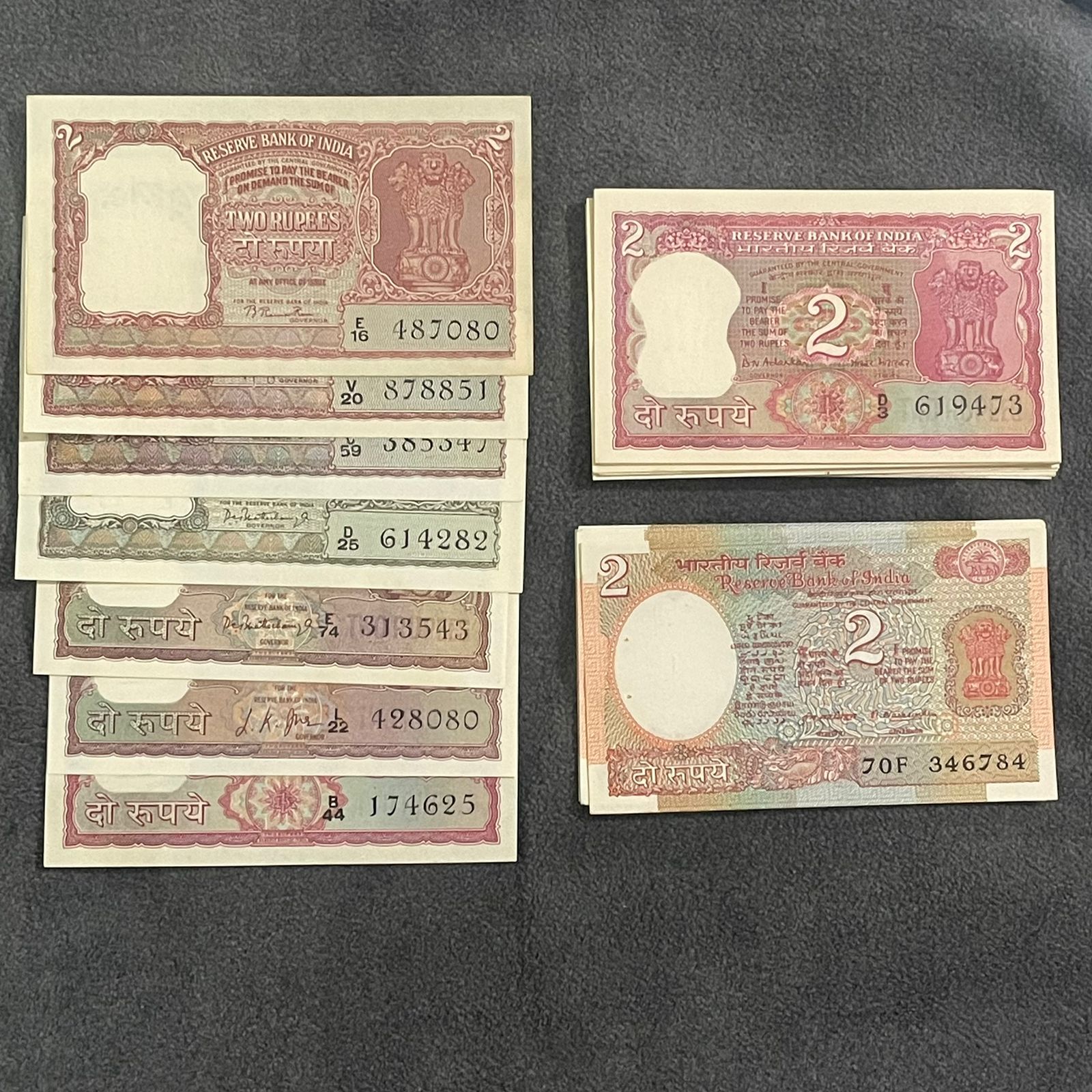 2 Rupees Signature set- B2-B36(Missing B3)