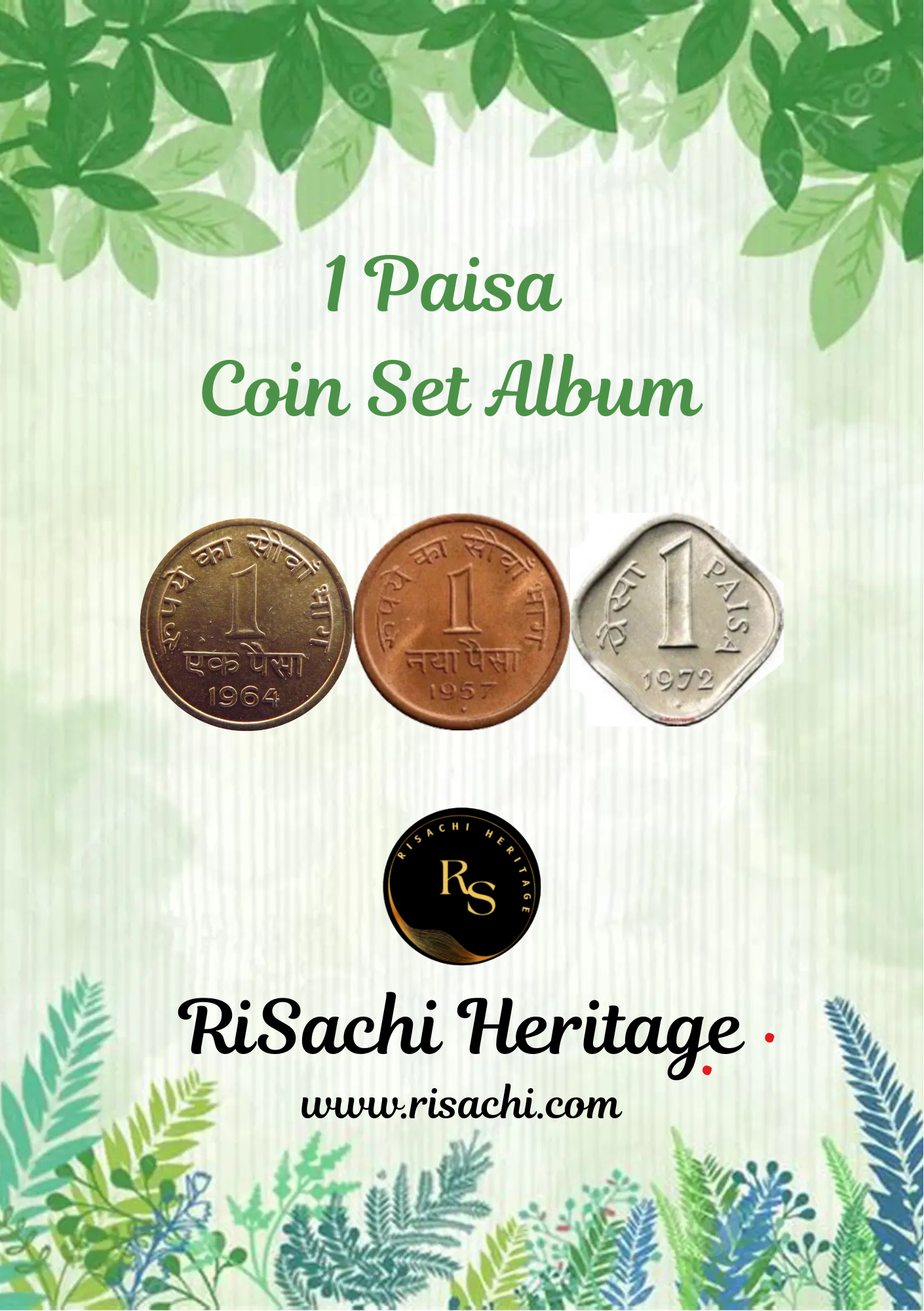 1 Paisa Coin Set Album (Rarest Collection ) Minwise Complete Set