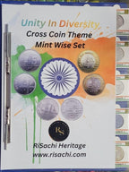 Cross Coin Set - 18 Coins (Including Rare 1 Rupee 2004, 5 Rupees 2007, 10 Rupees 2005)