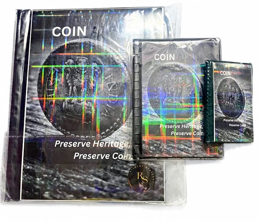 Coin Album Set of 3- 200 pockets, 60pockets,20 pockets