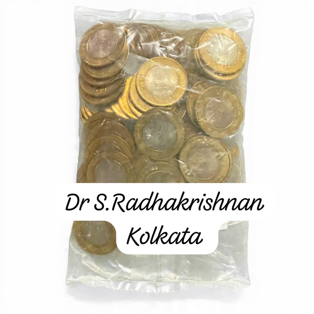 10 Rupees Dr S Radhakrishnan Kolkata Mint